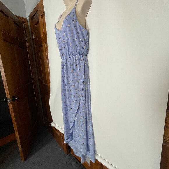 Francescas Floral Blue Sleeveless Midi Dress M 100% Polyester USA Cottagecore - Picture 3 of 10